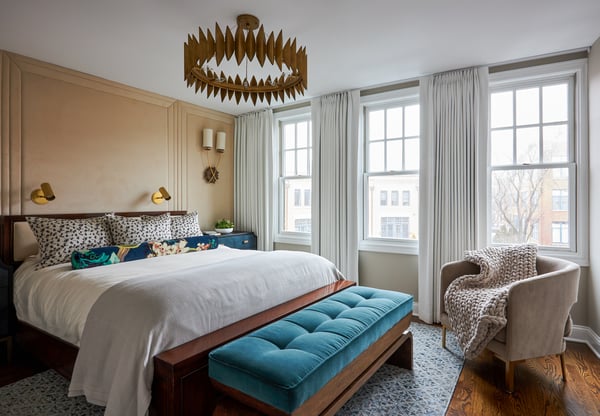 Embassy Club Chicago, Upholstered Headboard Wall by Jasmin Reese Interiors