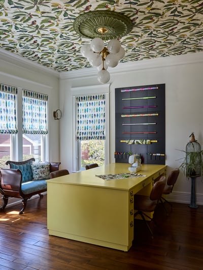 Lemon Yellow Craft Room