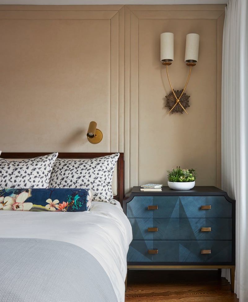 Embassy Club Chicago, Upholstered Headboard Wall by Jasmin Reese Interiors