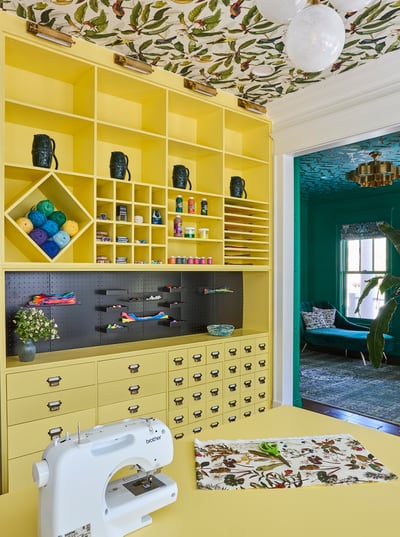 Lemon Yellow Craft Room