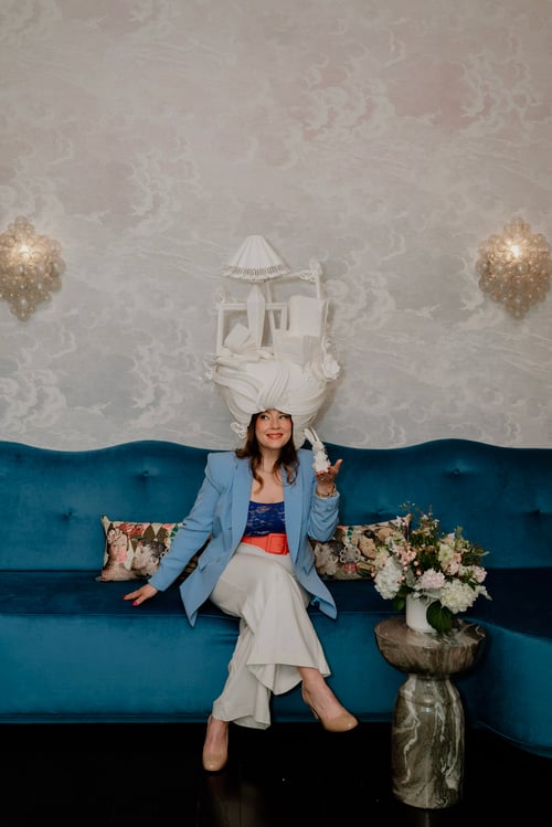 Jasmin Reese Headshot with Alice Paper Wig 2025