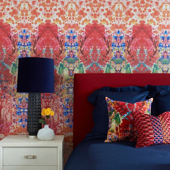 Riot of Color Bedroom in Lake Forest by Jasmin Reese Interiors